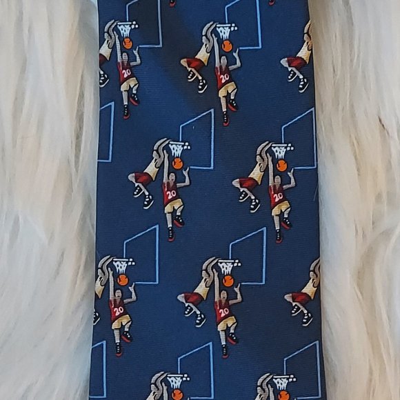 Class Club - Boys Size - Basketball Print Tie - Picture 2 of 3